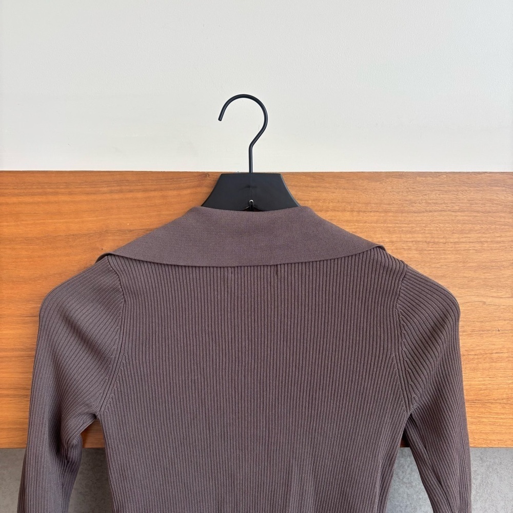 Urban Revivo 2x1 Ribbed Top Cardigan, Size 4 - Picture 11 of 13
